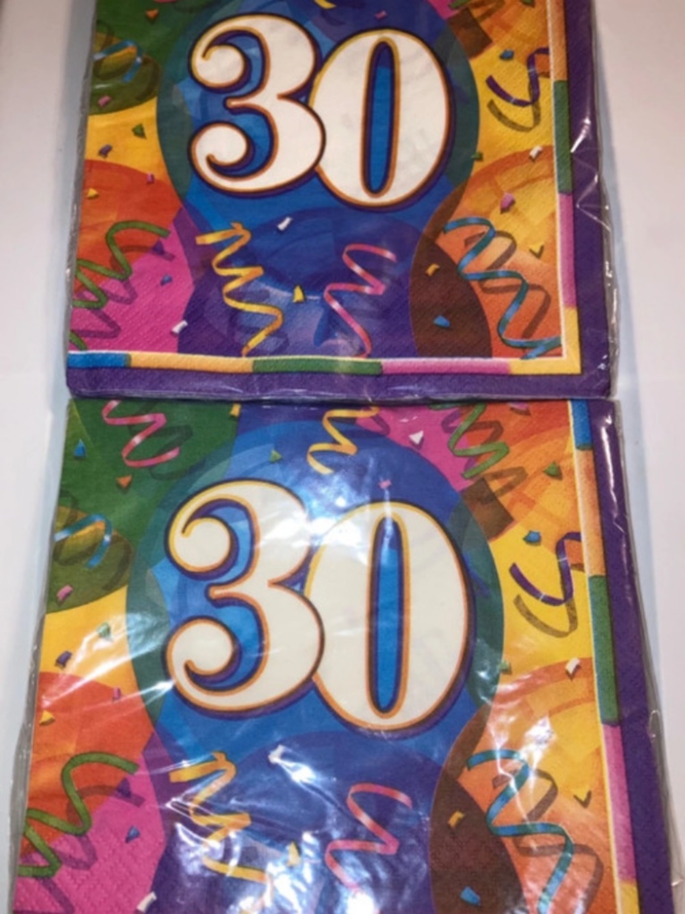 30th Birthday Lg Napkins 2 Packs 32 Ct NEW